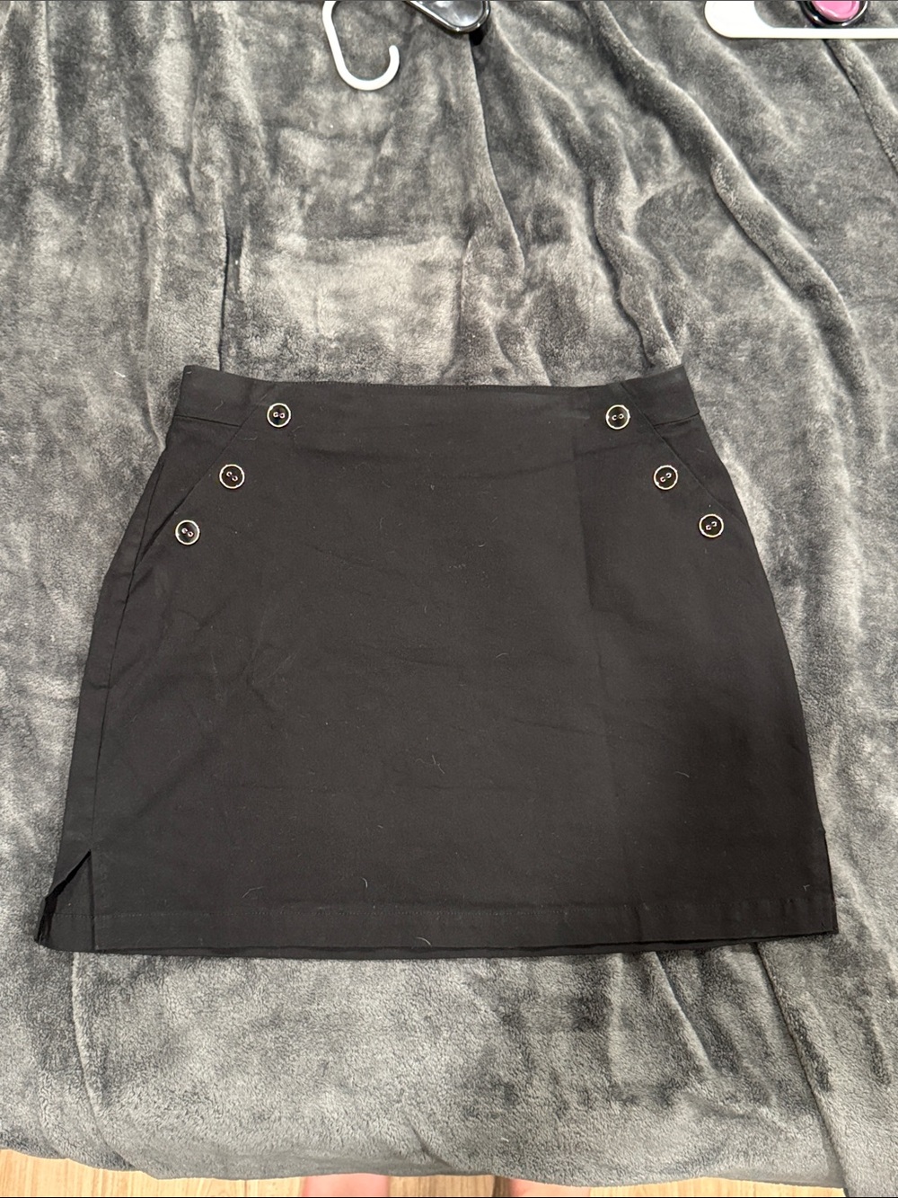 Black mini skort